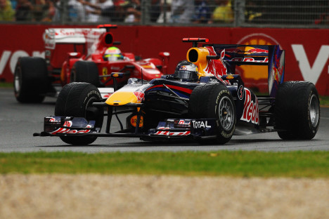 Vettel i kontrol - inden det igen gik galt for Red Bull raceren